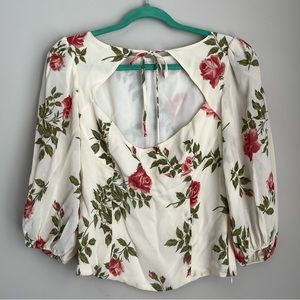 Reformation Brier Top In Jolie Floral Print